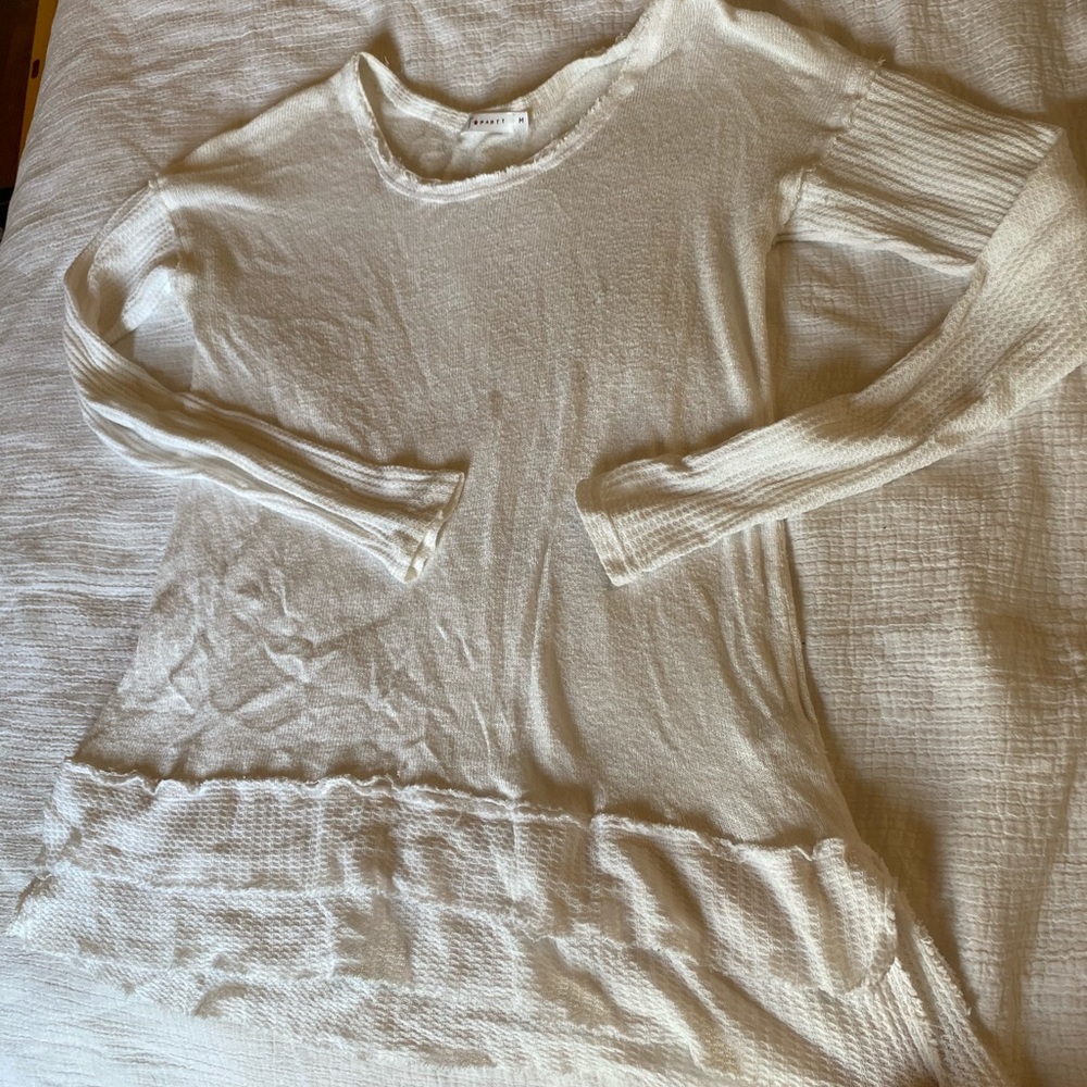 White long sleeve top